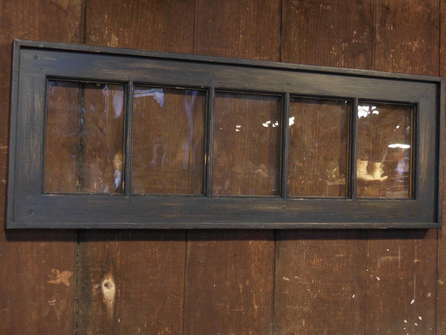 Distressed window picture frame multi photo shabby by Sashmaker