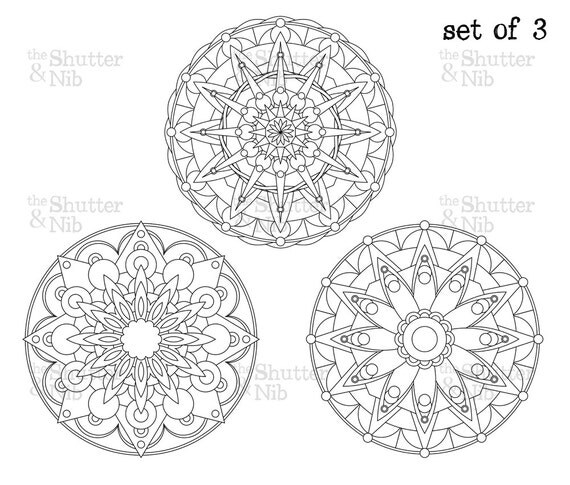 Items similar to Mandala Coloring Page Download - Abstract Coloring