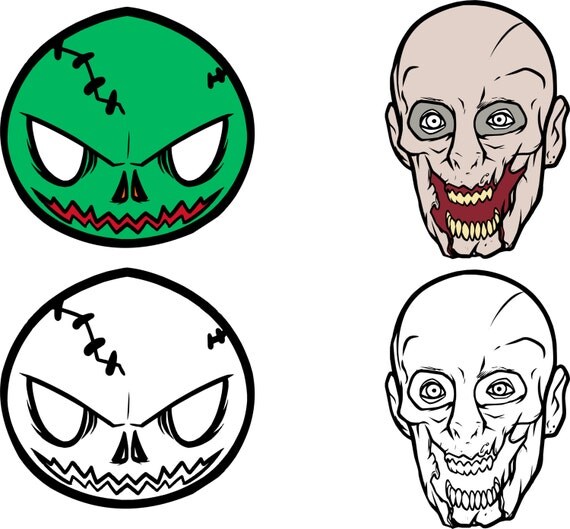 Walking Dead zombie mask/ halloween mask/ printable zombie