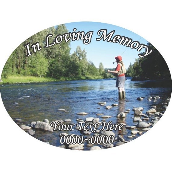 Download Fishing 02 In Loving Memory Full Color Oval 005 Custom Vinyl