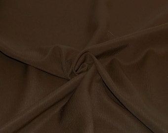 CLEARANCE - Crinkled Rayon Challis fabric by the yard - Chocolate Brown