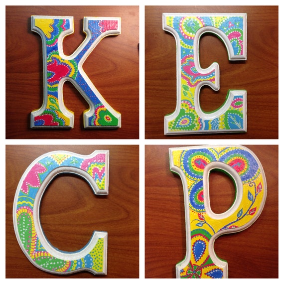 Items similar to custom hand painted letters on Etsy