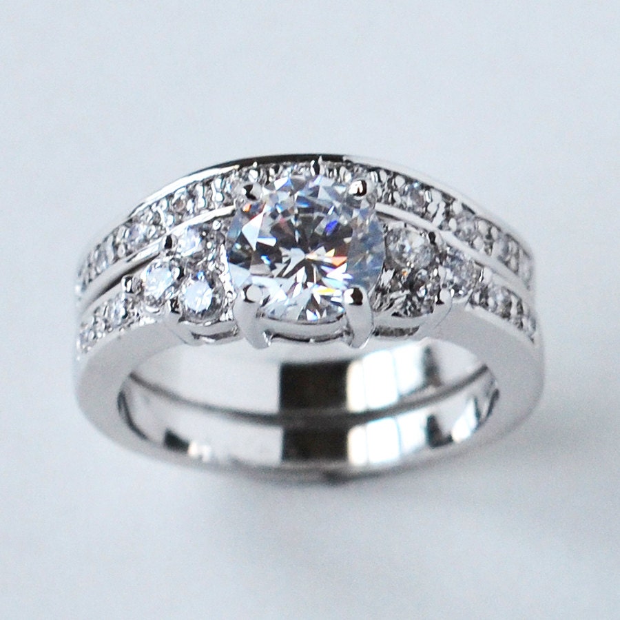 cz ring cz wedding ring cz engagement ring wedding ring