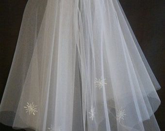 White Wedding Veil, Two Layers