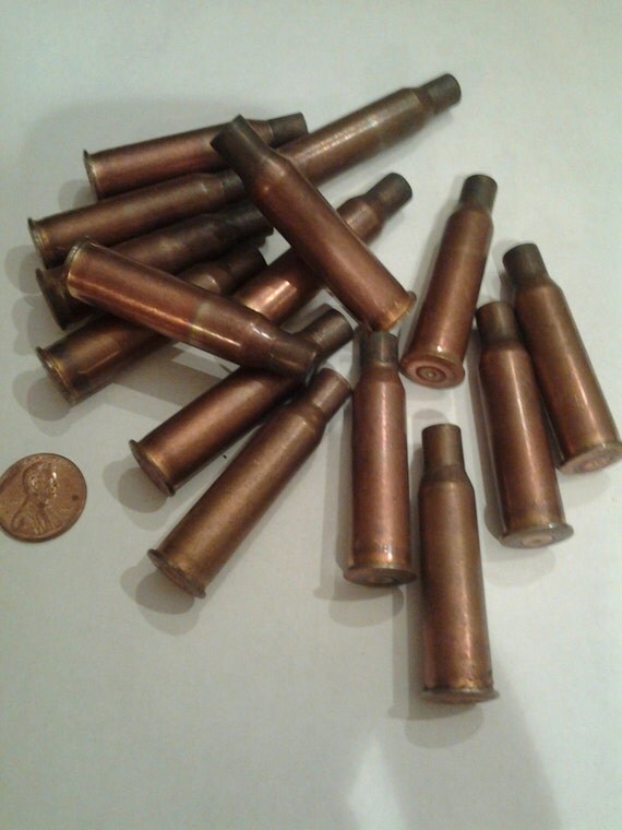 CopperWashed Steel Bullet Casings 7.62X54r Caliber Set of 25