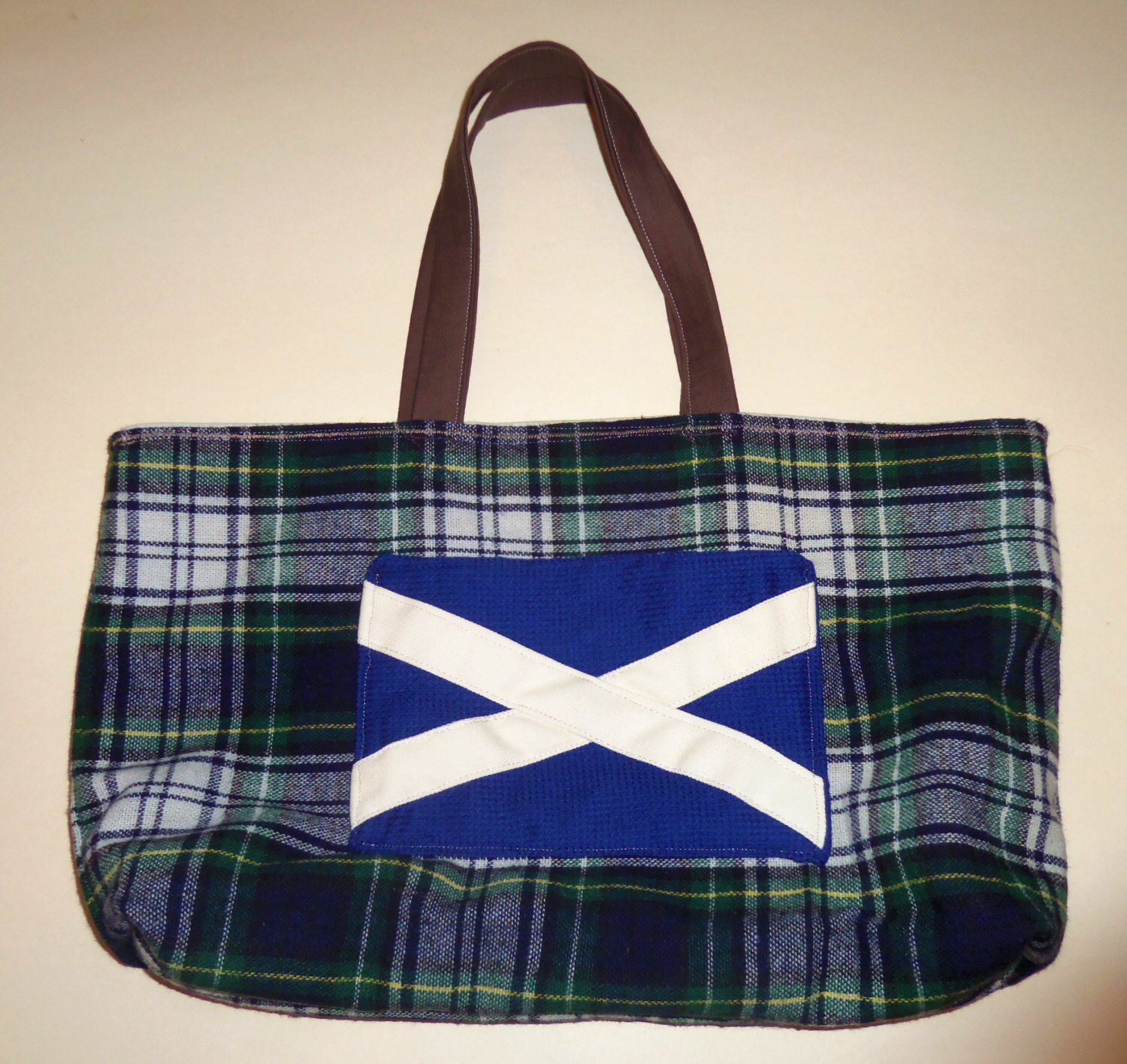 green tartan purse