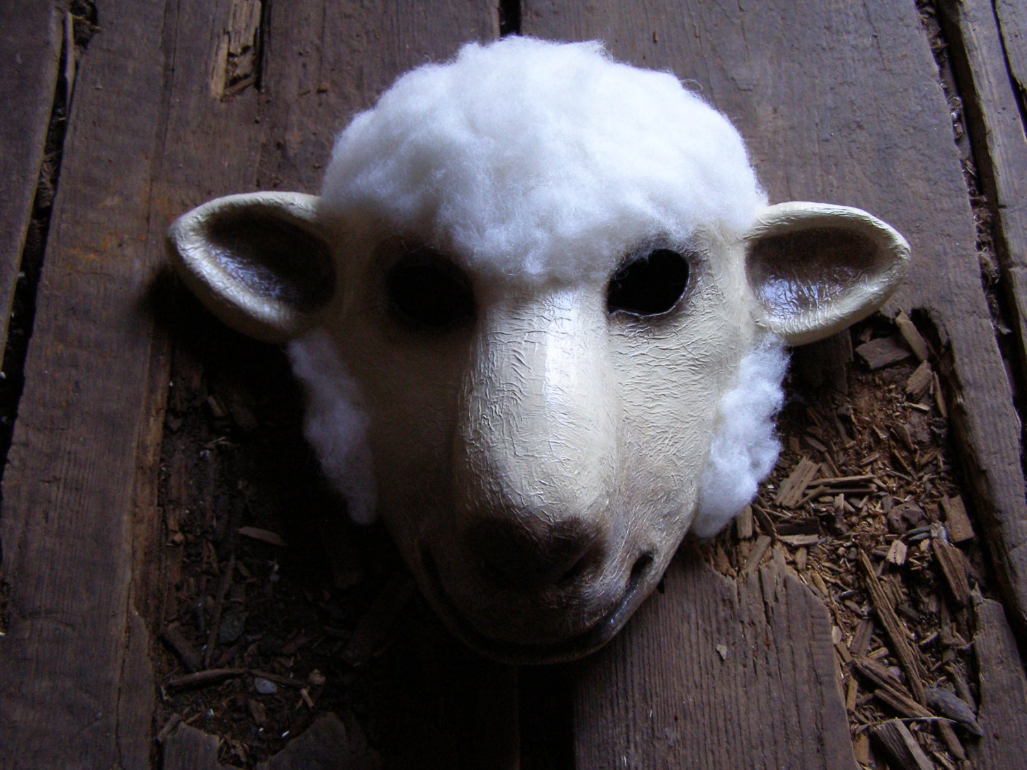 Masquerade mask paper mache mask sheep mask animal by EpicFantasy