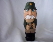 Military US Army General wood carving hand carved by MA Dellinger Wood Carving created for the Everyday Heroes" series BH # 2 Army General Military US Army General wood carving hand carved by MA Dellinger Wood Carving created for the Everyday Heroes" series BH # 2 Army General