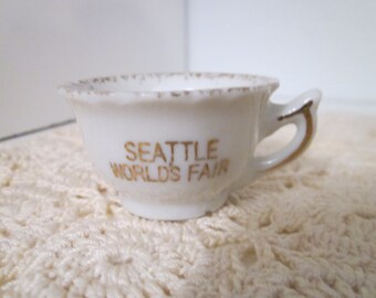 Souvenir miniature tea cup from the Seattle World's Fair 1962