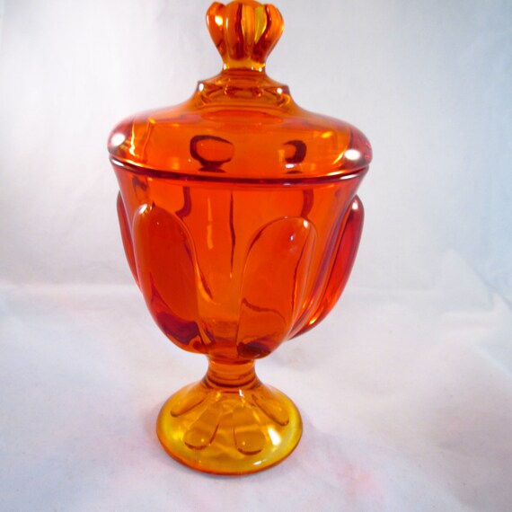 Viking Glass Epic Mid Century Persimmon Amberina by BarbsFinds4You