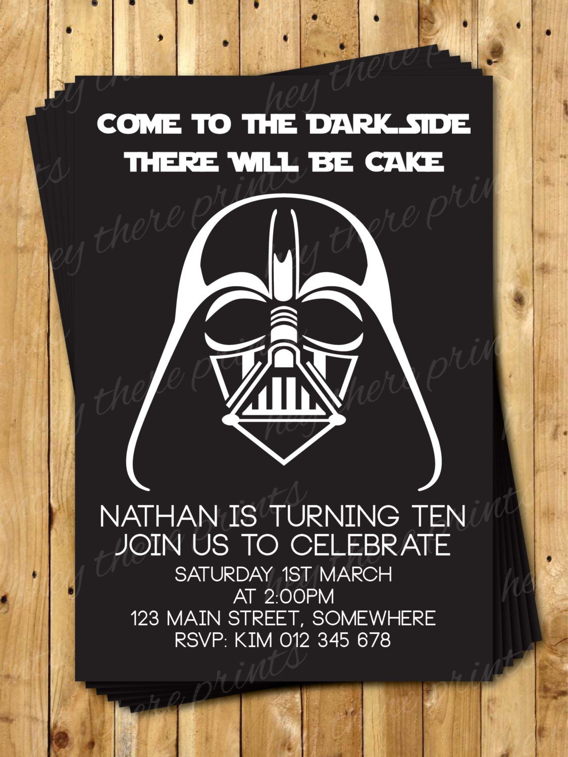 son for wording birthday by Star Invitations Wars HeyTherePrints Darth Birthday Vader