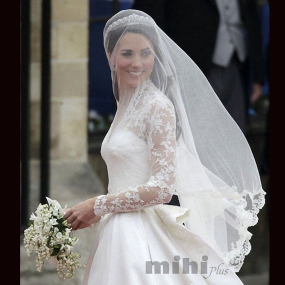 Princess Kate Wedding Veil Veil Kate Middleton Wedding by MihiPlus