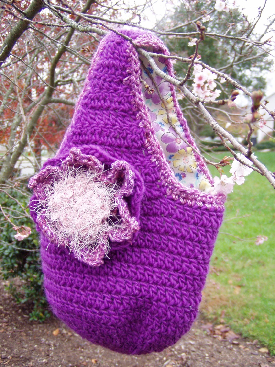 Everything-But-The-Kitchen-Sink Bag. Crochet by KnitterlyArts