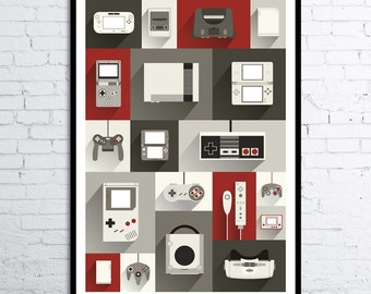 Nintendo Fan Art Print - A1