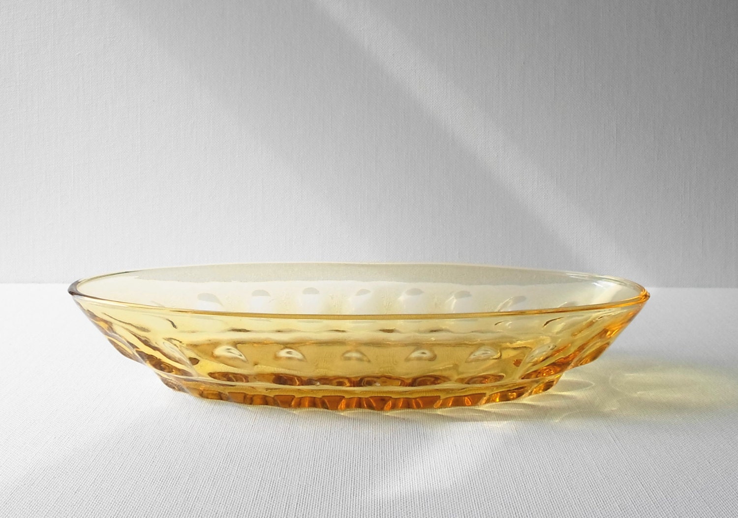 Glass dishes vintage thumbprint