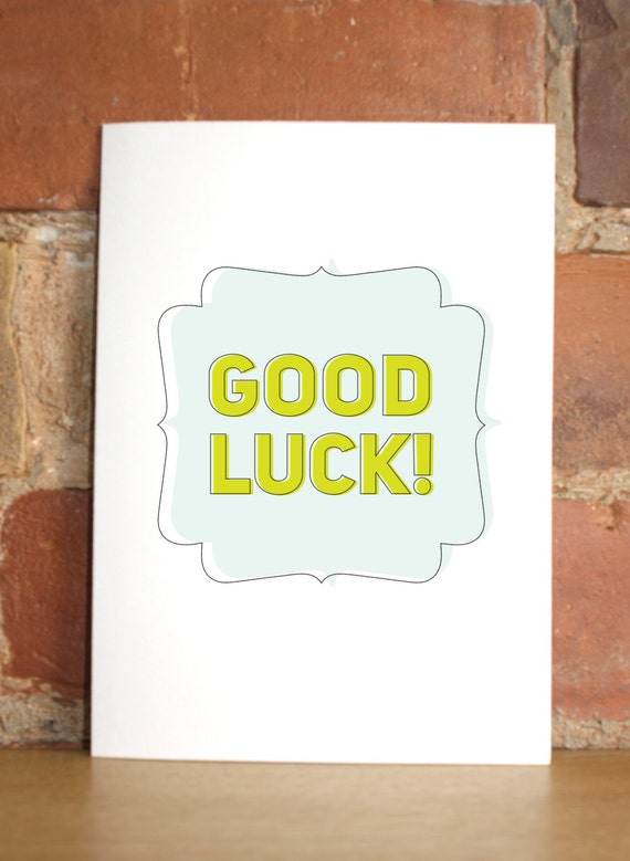 Items similar to Good Luck printable greeting card on Etsy