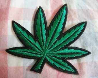 Cannabis Marijuana Embroidered Iron on Patch