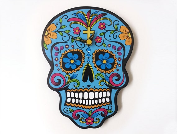 Blue Sugar Skull Day of the Dead Dia de Los Muertos