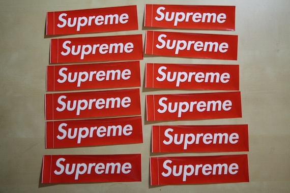 12 pcs Supreme sticker box logo vinyl glossy by somethingsupreme