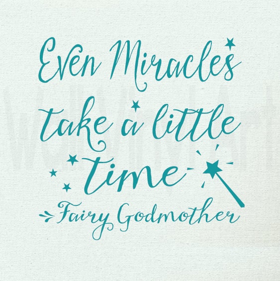 Even Miracles Take a little Time Fairy Godmother Vinyl