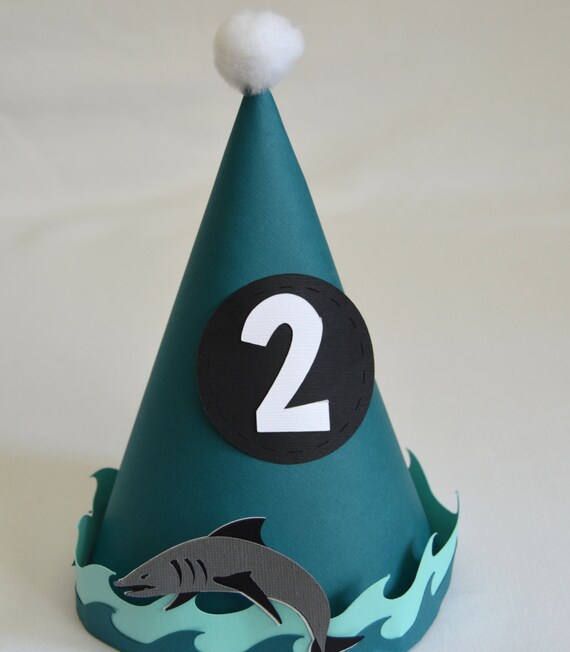 Shark Attack Party Hat by KyasChicParty on Etsy