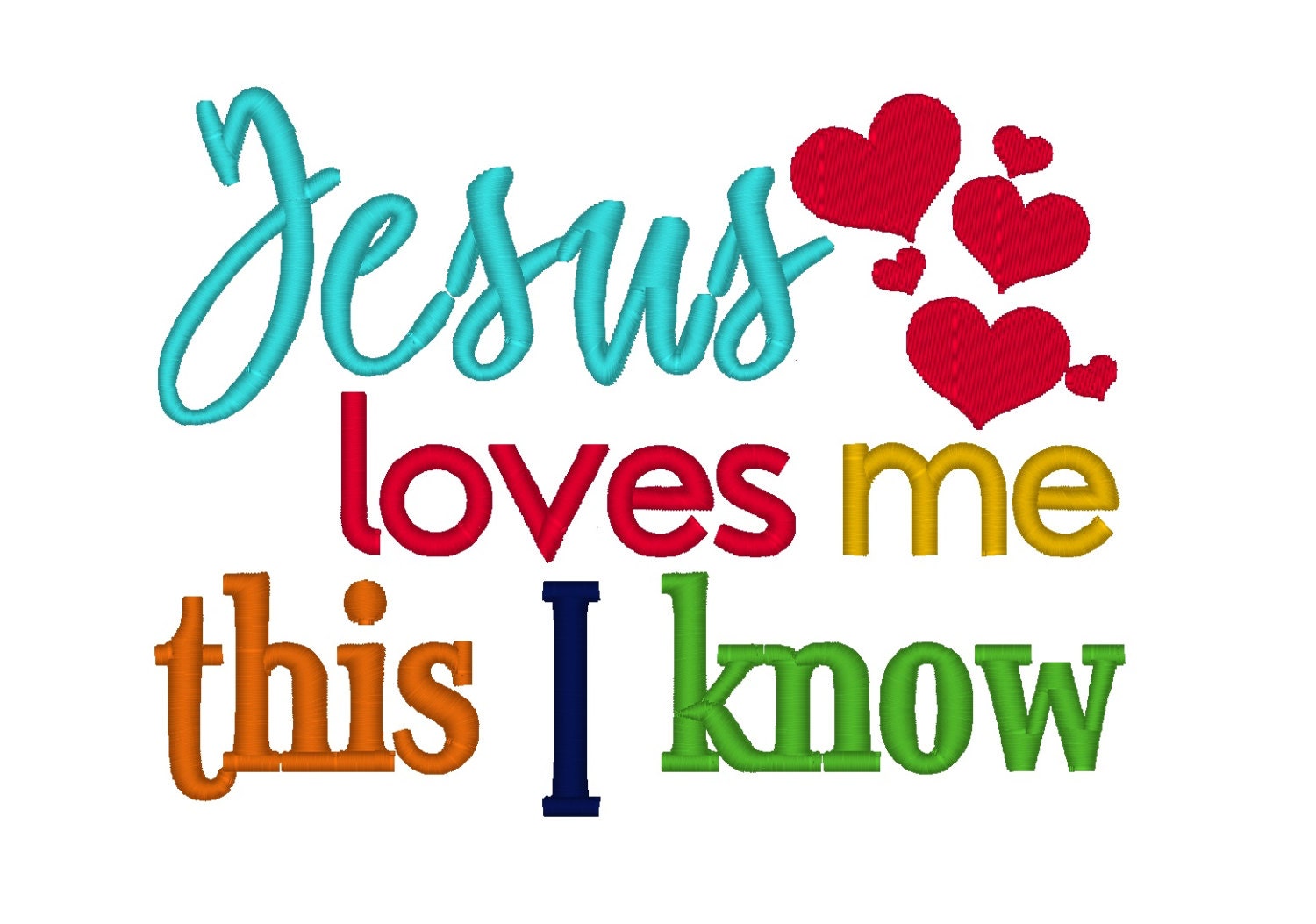 Jesus Loves Me This I Know. Instant Download Machine