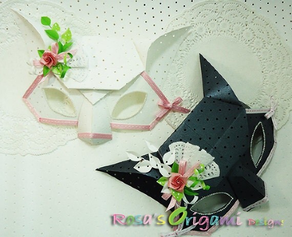 Masquerade Mask Halloween Origami Mask by RosasOrigamiDesigns