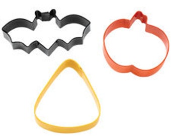 Halloween Bat/Jack-O-Lantern/Corn Cookie Cutter Set