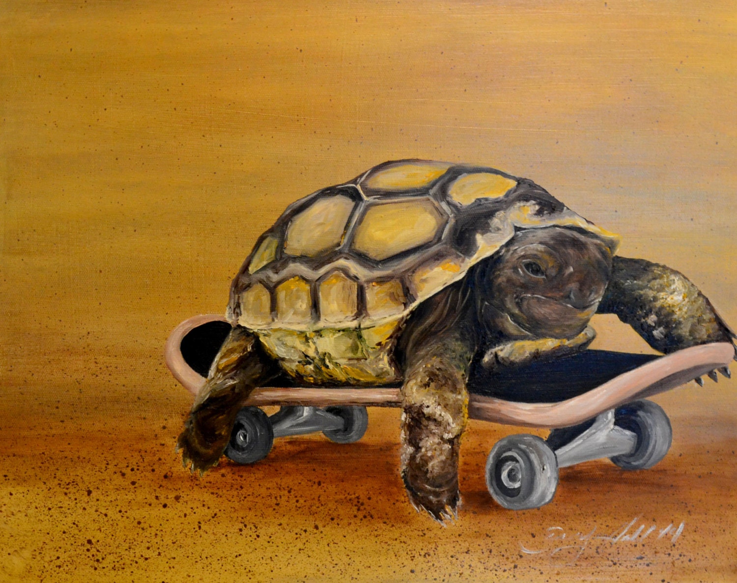 Skateboarding Turtle