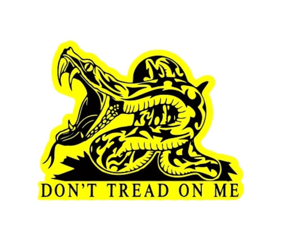 Don't Tread on Me Snake Vinyl Die Cut Decal Sticker 4 inch