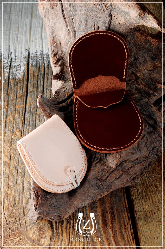 Items similar to Coin purse Diy leather Kit(Tools include 2 stitching needles, 2 prong chisel ...