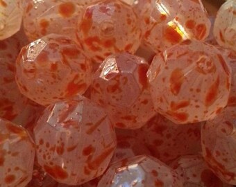 14mm Transparent Orange Bead