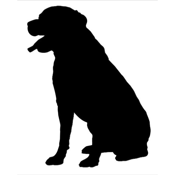Download Rottweiler Silhouette Wall Decal by WilsonGraphics on Etsy