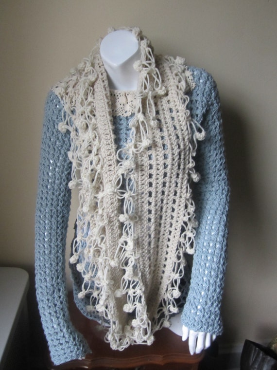 Crochet scarf crochet infinity scarf fringe scarf fringe