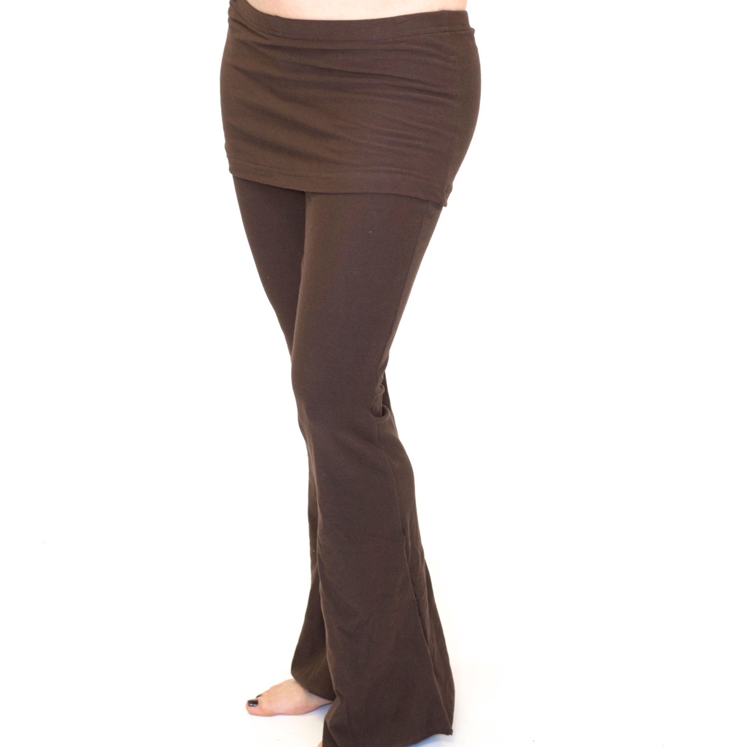 Yoga dance flare pants with attached skirt FLIRT PANTS