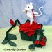 Pin Cushion, Primitive Mouse, Red Flower, Primitive Doll