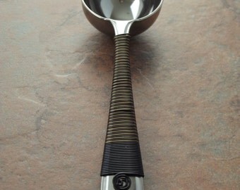 More than Coffee Scoop: Brown and Black Wire    Hostess Gift    Gourmet Coffee    Foodie Gift    Wedding Favor