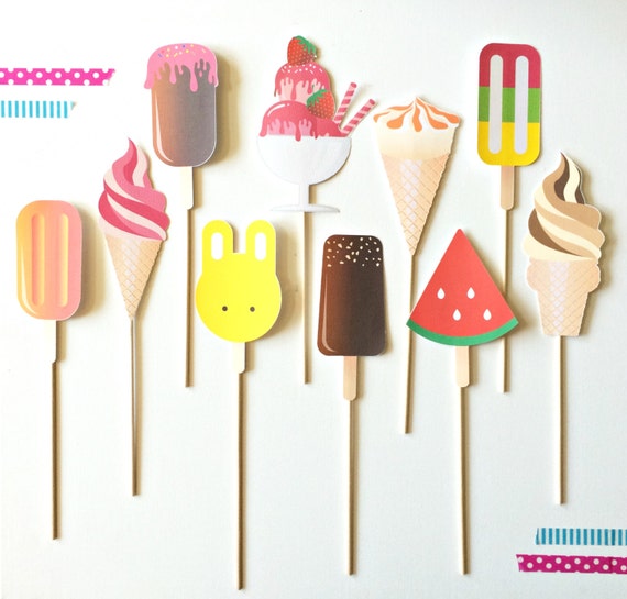 Photo Booth Ice Cream Party Props. Photobooth by LittleRetreats