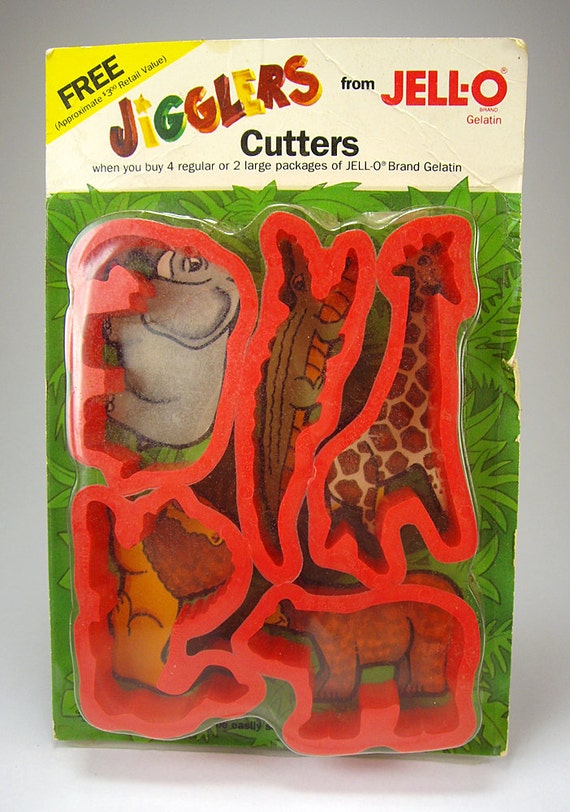 Vintage Jello Jigglers Jello Cutters Zoo Animals Set of