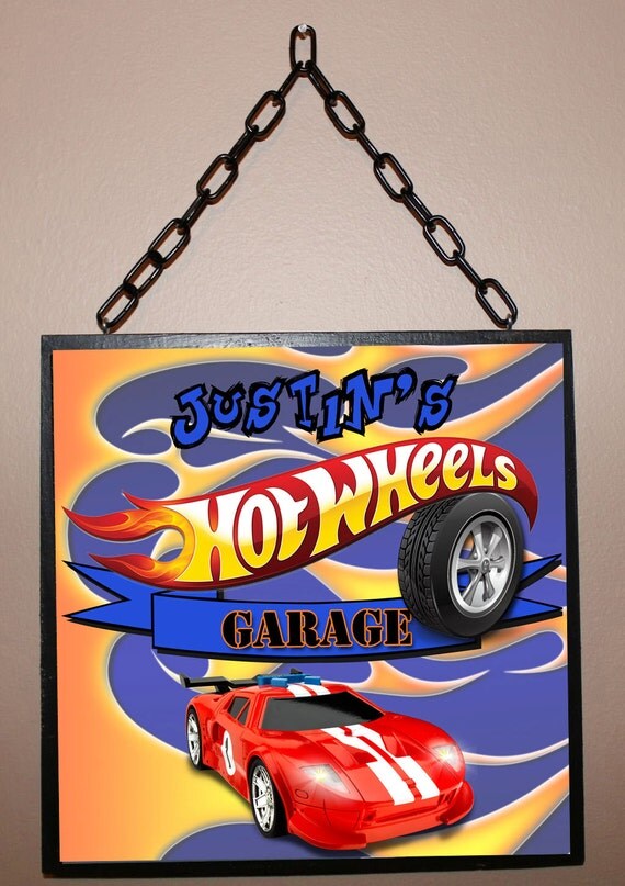 Custom Name Sign Hot Wheels Inspired / Personalized by Berryhills