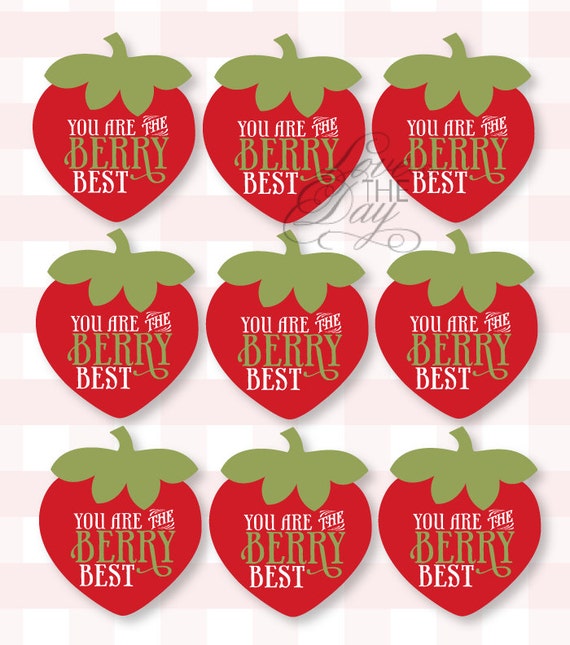 Teacher Appreciation Printable Tag 'You Are The Berry