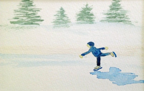 ice skating painting