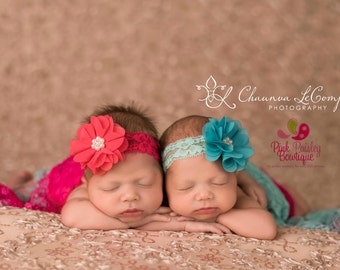 Infant headbands - Baby headbands - Baby girl headband - Newborn Photography prop - Baby Hair Accessories - baby hairbows - Baby Bows