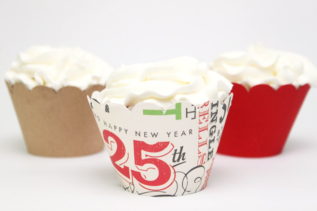 Christmas Cupcake Wrappers Holiday Cupcake by
