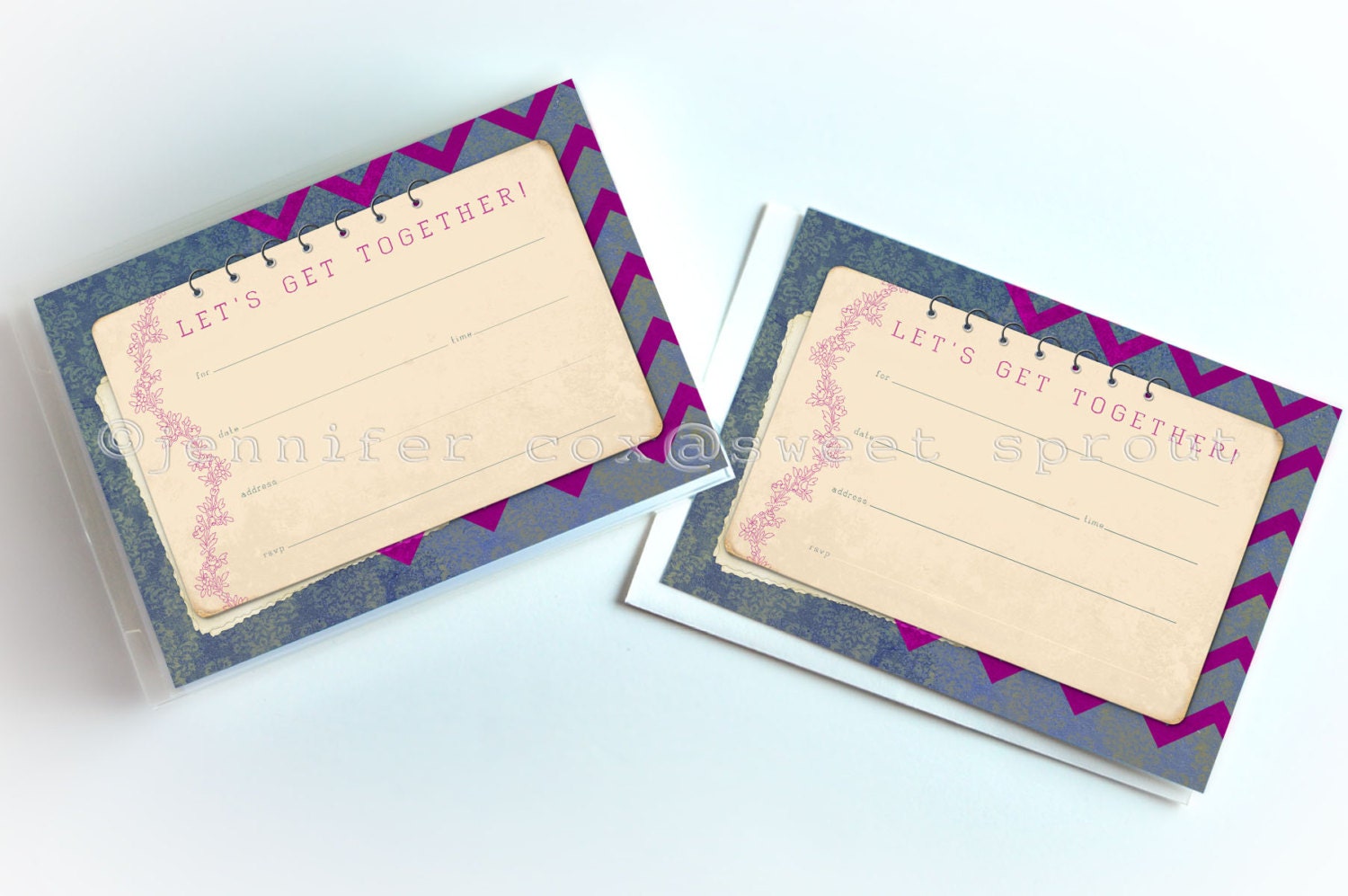 Blank Invitation Paper And Envelopes