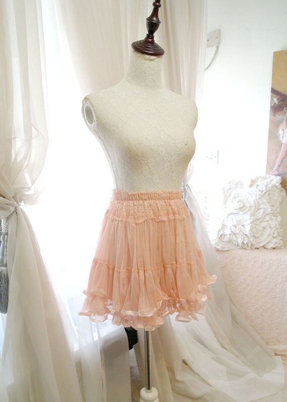 Romantic dusty pink lace skirt tutu tulle pleated by MiaDressShop