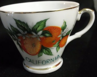 Vintage State of California Souvenir Tea Cup with gold trim