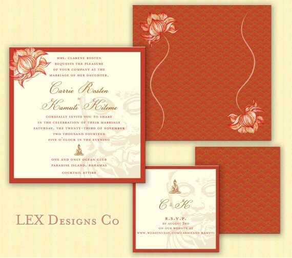 Buddhist Wedding Invitation 7