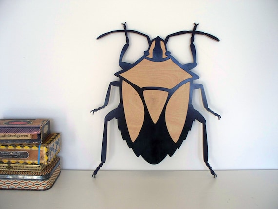 lovely Bug Heteroptera Insect Beetle Wood Plywood by e23Vintage