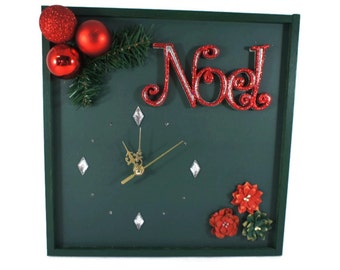 Christmas Decoration, Unique Wall Clock, Noel Decor, Christmas Gift, Nchanted Gifts Australia
